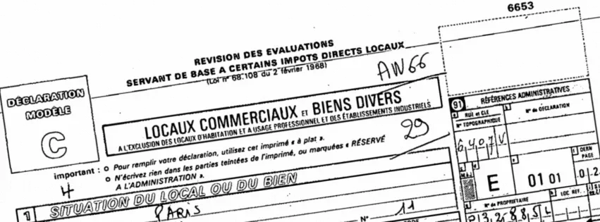 Importance des fiches de révision foncière de 1970 et des autorisations d'urbanisme à Paris